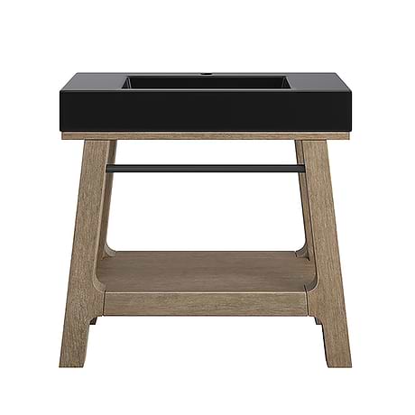 Auburn Weathered Brown 36" Single Vanity with Black Top by JMV