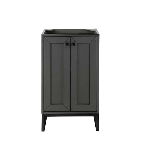 Chianti Mineral Gray 20" Single Vanity with Black Hardware without Top by JMV