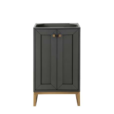 Chianti Mineral Gray 20" Single Vanity with Gold Hardware without Top by JMV
