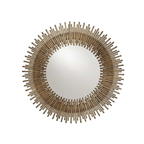 Arteriors Prescott 30.5" Antiqued Gold Leaf Round Mirror