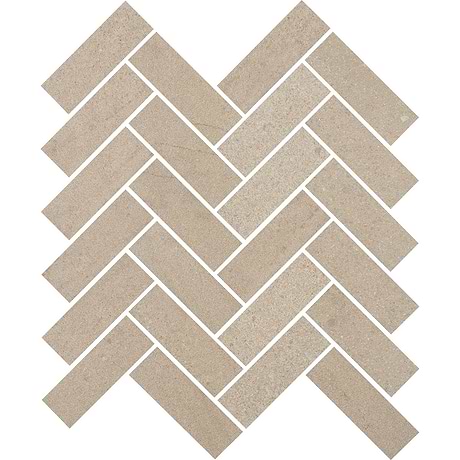 Voyage Greige Beige 1x4 Herringbone Matte Porcelain Mosaic Tile