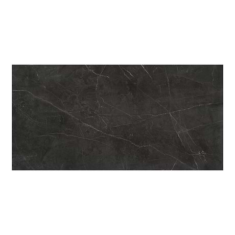 Luminere Nero Venato Black 24x48 Matte Porcelain Tile