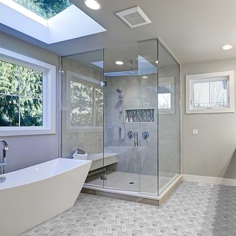 Nova Lynx Gray 6" Hexagon Polished Marble Mosaic