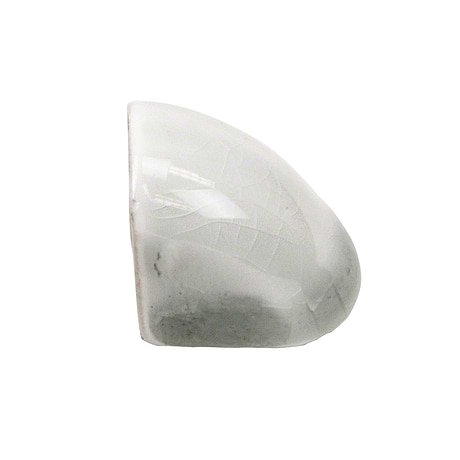 Nabi Tundra Gray 1x1 Crackled Glossy Glass Pencil Corner Piece