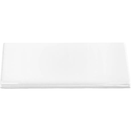Basic White White Polished 3x6 Bullnose