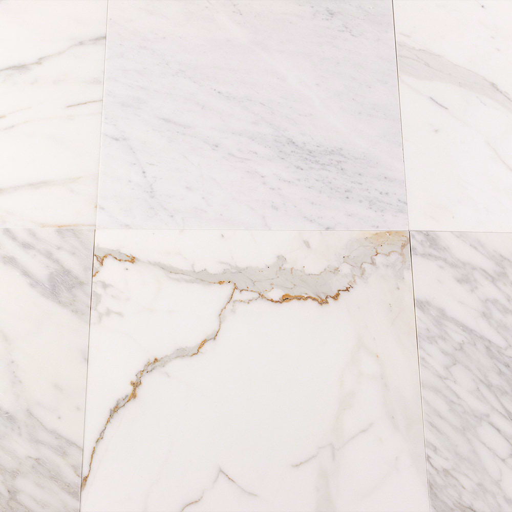 CALACATTA CLASSICO White 18x18 Polished Marble Tile