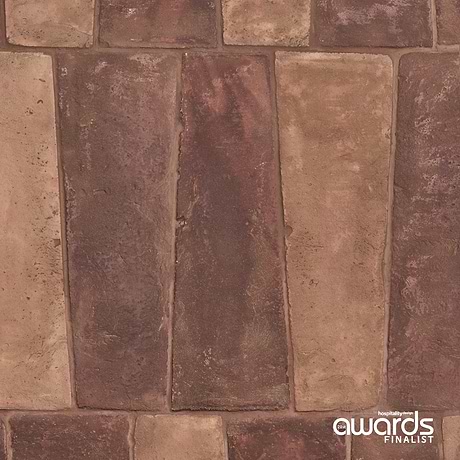 Opera Terracotta Canyon 6x18 Trapezoid Matte Terracotta Tile by Paula Purroy