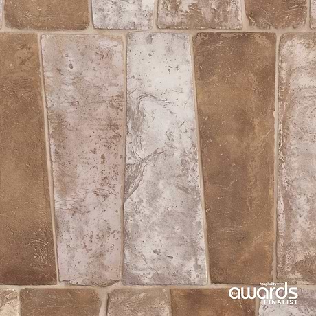 Opera Terracotta Dune 6x18 Trapezoid Matte Terracotta Tile by Paula Purroy
