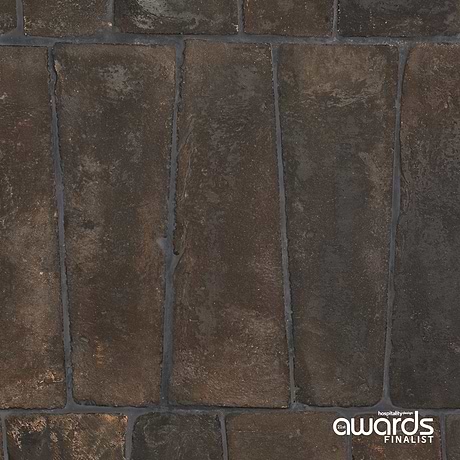 Opera Terracotta Volcano 6x18 Trapezoid Matte Terracotta Tile by Paula Purroy
