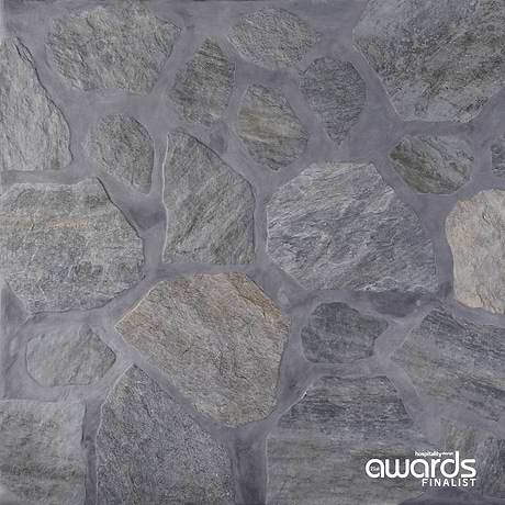 Pathstone Grafito Gray Textured Matte Porcelain Flagstone Tile