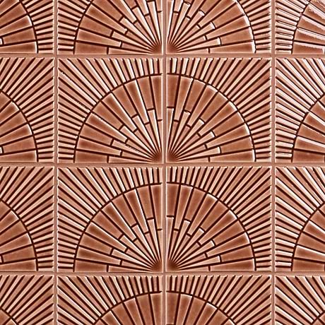 Radius Espresso Brown 6x6 3D Crackled Glossy Ceramic Tile by Stacy Garcia