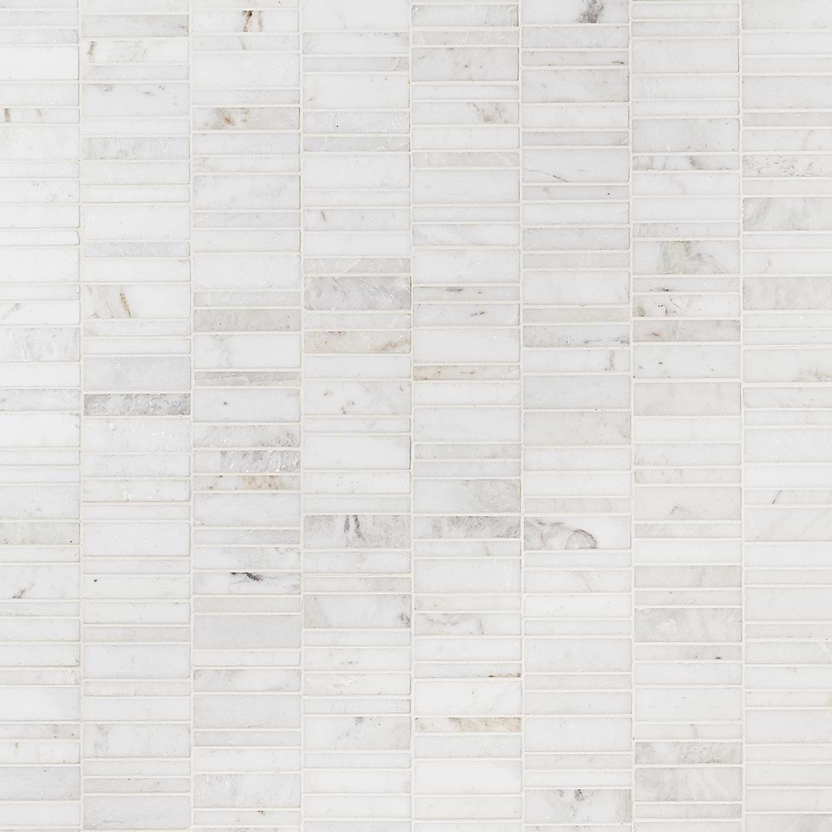 ALASKA WHITE Waterfall Polished Marble Mosaic
