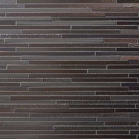 Magma Slim Stack Iron Gray Polished Lava Stone Mosaic