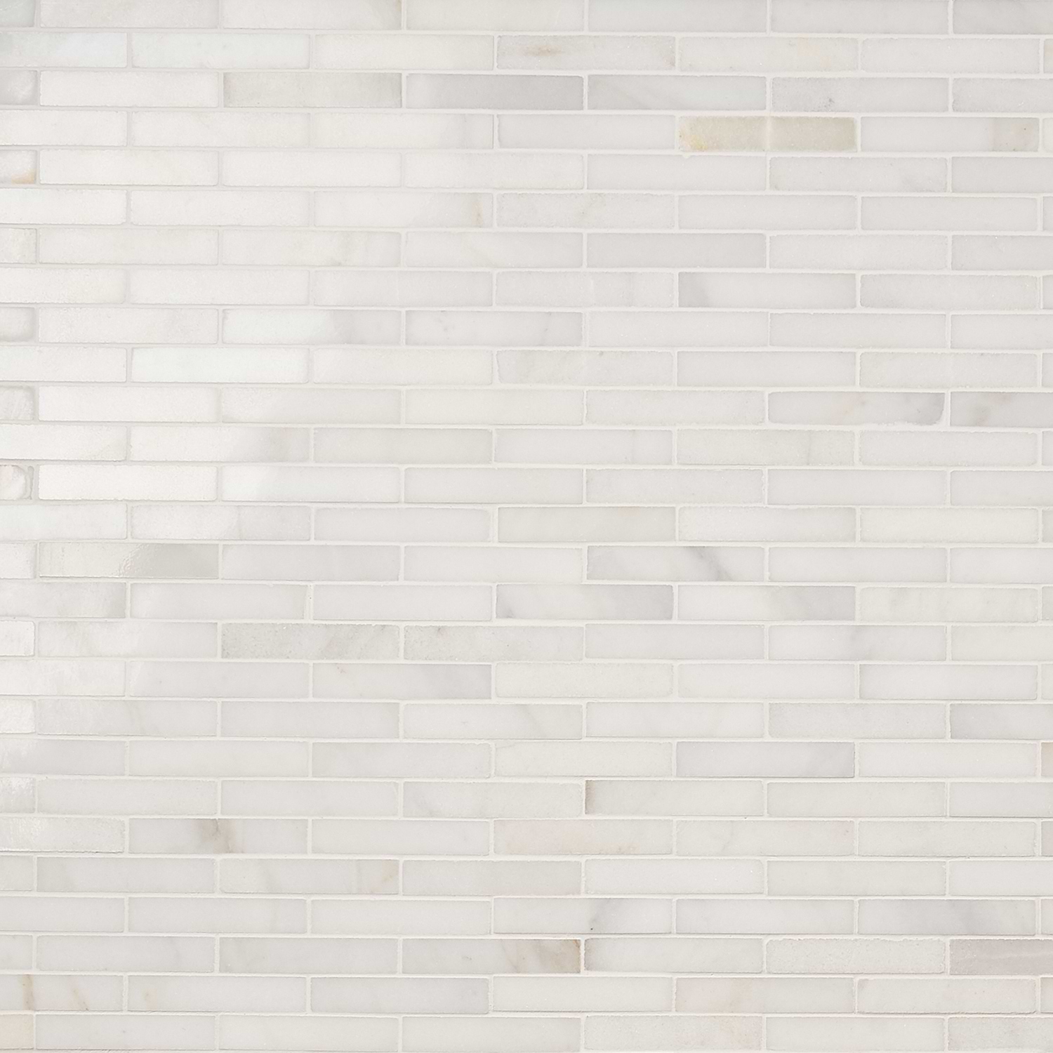 WHITE JADE 1x4 Brick Polished Marble Mosaic