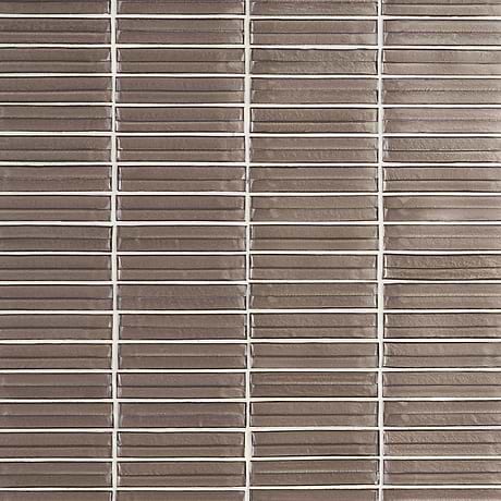 Maya Stacked Twilight Gray 1x5 Polished Glass Mosaic