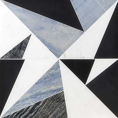 Jagger Nero Blue Multicolor 12x24 Polished Marble Tile