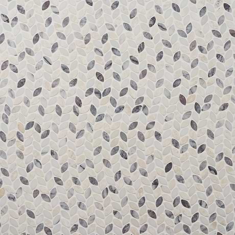 Dova Lilac Tumbled Waterjet Marble Mosaic Tile