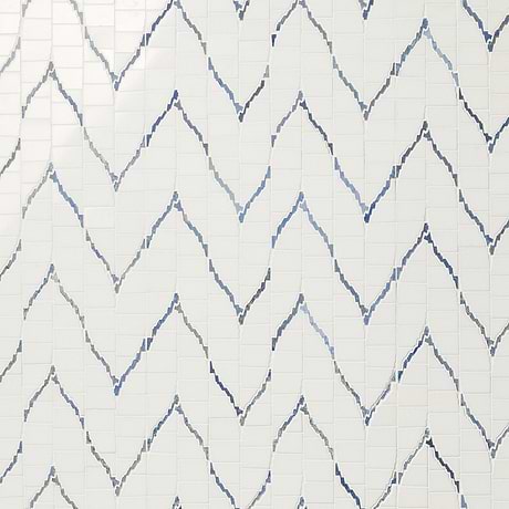 Ikara Thassos Polished Waterjet Marble Mosaic Tile