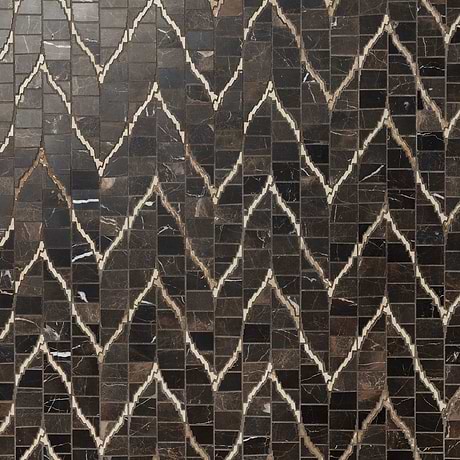 Ikara Saint Laurent Honed Waterjet Marble Mosaic Tile