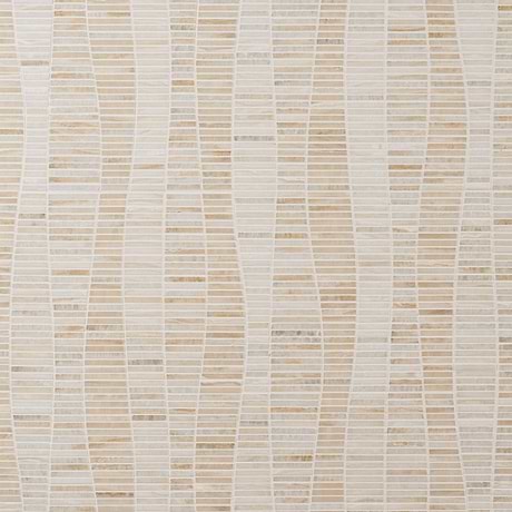 Ladera Vanilla Onyx Honed Marble Wave Micro Mosaic Tile