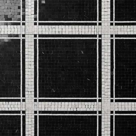 Lattica Nero Marquina Polished Marble Micro Mosaic Tile