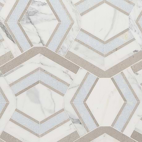 Mezzo Dolce Beige Polished Marble Mosaic