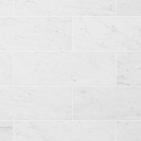 Bianco Carrara 6x18 Honed Marble Tile
