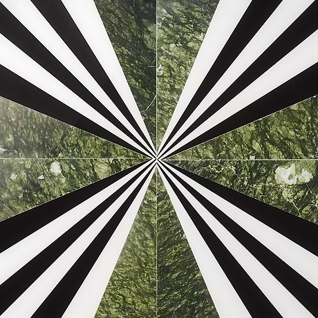 Wings Green Multicolor 12x12 Polished Marble Mosaic by Elizabeth Sutton