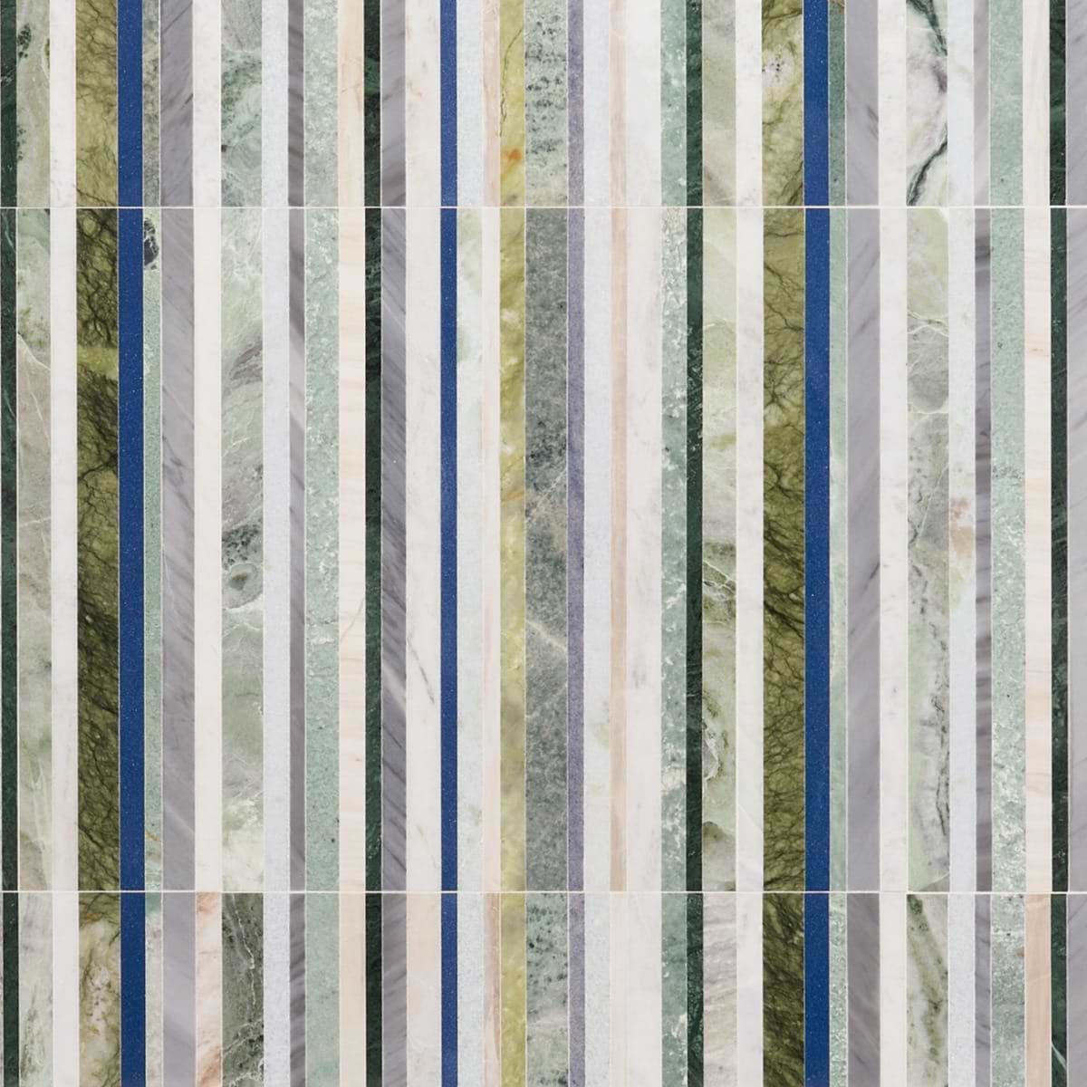 ISLA Lagoon Green 16x16 Polished Marble Mosaic Tile