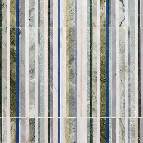 Isla Lagoon Green 16x16 Polished Marble Mosaic Tile