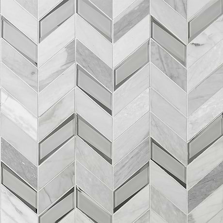 Kasol Dove Gray 2x4 Marble & Mirror Polished Mosaic