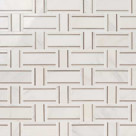 Esplanade Asian Statuary Polished Marble Mosaic Tile