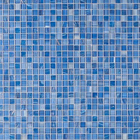 Marley Lake Blue 1x1 Polished Glass Mosaic