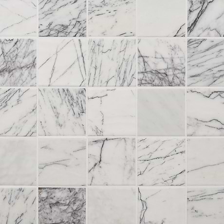 Velour Lilac 4x4 Leather Marble Tile