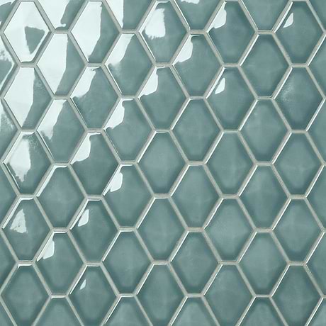 Brookline Diamond Marine Blue 3x4 Glossy Ceramic Mosaic Tile