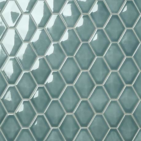 Brookline Diamond Marine Blue 3x4 Glossy Ceramic Mosaic Tile