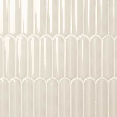 Brookline Feather Mushroom Gray 2x7 Fish Scale Glossy Ceramic Mosaic Tile