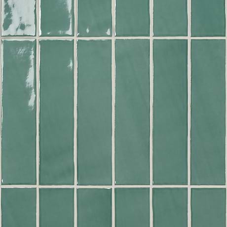 Lancaster Open Seas Green 3X12 Polished Ceramic Subway Tile
