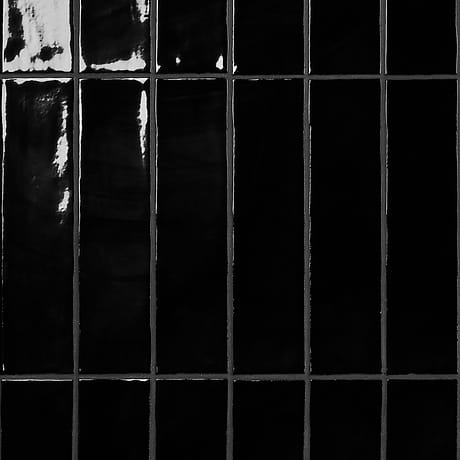 Lancaster Noir Black 3X12 Polished Ceramic Subway Tile