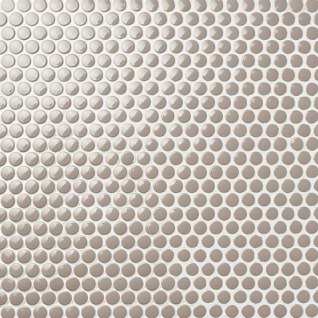 Paradise  Firma Beige 1" Penny Round Polished Porcelain Mosaic