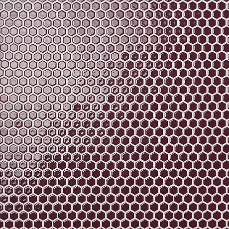 Eden Summer Plum Purple 1" Rimmed Hexagon Polished Porcelain Mosaic
