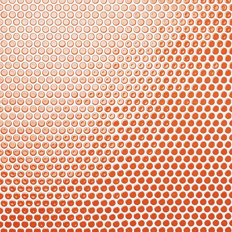 Eden Nectar Orange 1" Rimmed Penny Round Polished Porcelain Mosaic