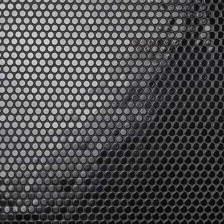 Eden Black 1" Penny Round Polished Porcelain Mosaic
