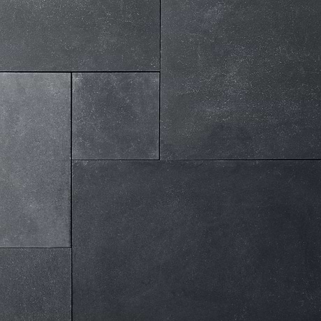 Sendero Carbon Black French Pattern Tumbled Limestone 2CM Outdoor Paver