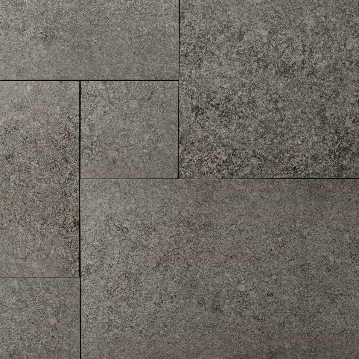 SENDERO Charcoal Gray French Pattern Flamed Granite 2CM Outdoor Paver
