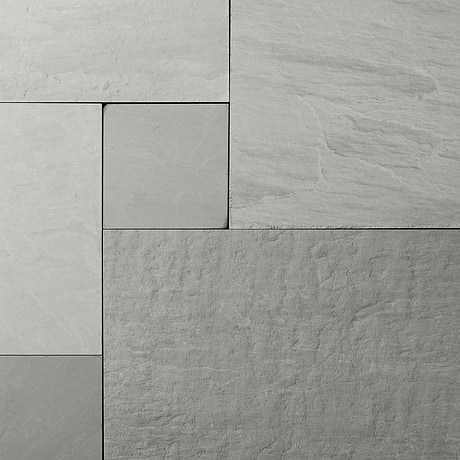 Sendero Asheville Gray French Pattern Brushed Sandstone 2CM Outdoor Paver