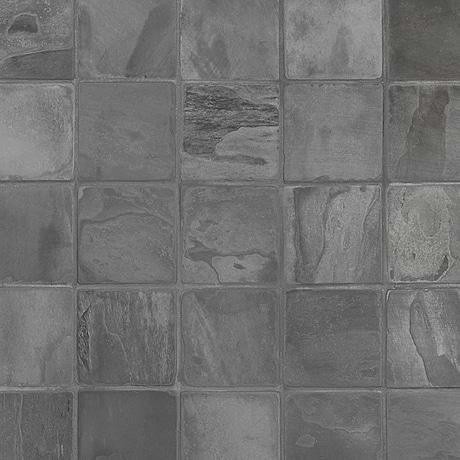India Black Black 4x4 Tumbled Slate Tile