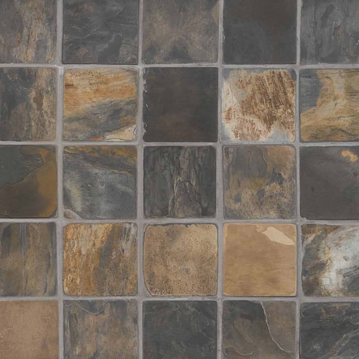 CALIFORNIA GOLD Gold 4x4 Tumbled Slate Tile
