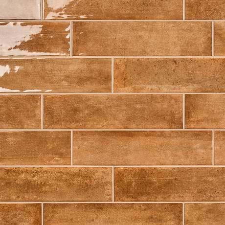 Aquarella Sunset Orange 4x16 Glossy Ceramic Tile