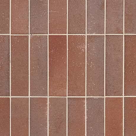 Brownstone Flashed Red 2x7 Textured Wire Cut Wire Cut Clay Thin Brick Tile